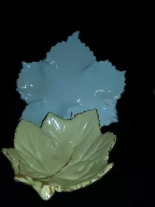 2 Ceramiche Virginia Leaf Plate/bowl Italy - Picture 1 of 6