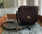Authentic Vintage Cristian Red Brown Leather Crossbody Purse Made In Italy