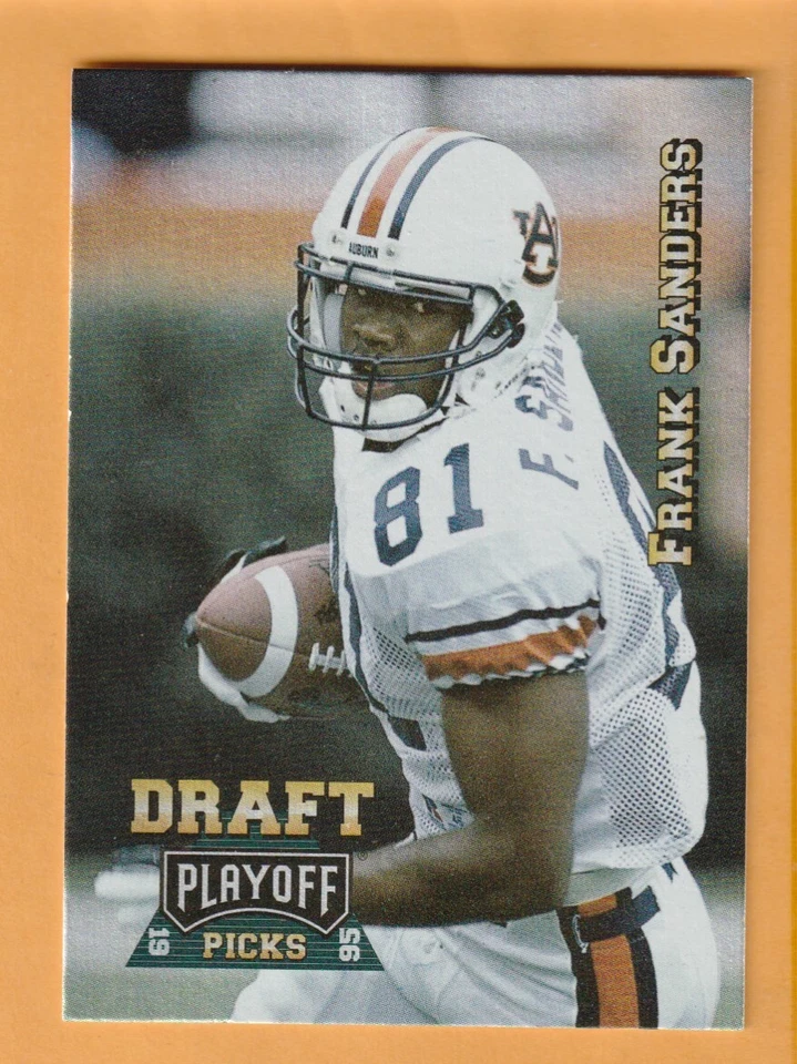 Frank Sanders Auburn Tigers 1995 Playoff Prime #198 RC Fort Lauderdale Florida - Image 1 of 2