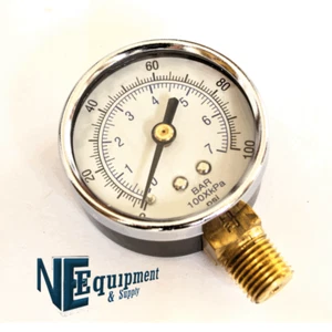 0016595 McNEILUS MEDIDOR DE AIRE, 2", 0-100 PSI, MONTAJE 1/4", CBMW #10100146 - Imagen 1 de 1