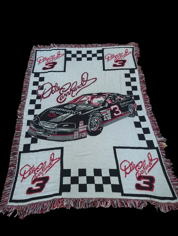 Vintage Dale Earnhardt Tapestry Throw Blanket 3 GM Goodwrench Monte Carlo 86x51 Cover