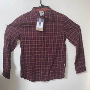 THE NORTH FACE Arroyo leichter Herren Flanell Brandy braun neu mit Etikett Bio-Baumwolle - Bild 1 von 7