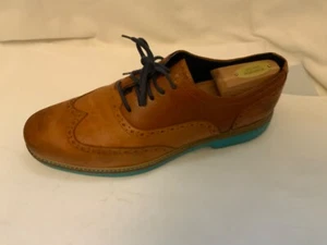 cole haan mens suede shoes 10- Brown Leather With Green Soles - Picture 1 of 11