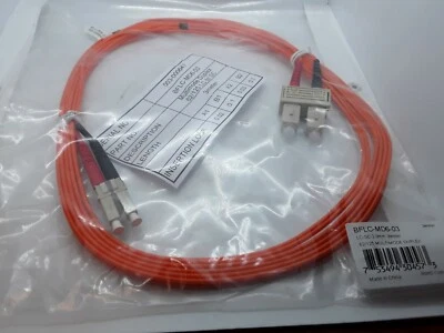 Conring Fiber Optic Cable BFLC-MD6-03 Multimode Duplex 62/125 LC to SC (3 meter) - Image 1 of 4