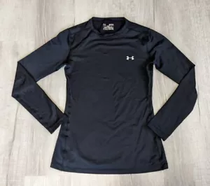Under Armour Coldgear Mens Sz M Black Fitted Base Layer Compression Long Sleeve - Picture 1 of 7
