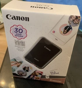 Canon Zoemini Portable Photo Mini Printer -+ 30 Prints - Black New/Sealed - Picture 1 of 4