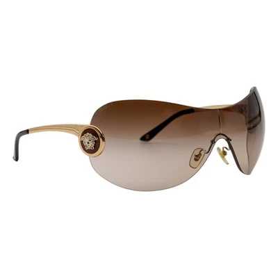 Gafas de sol vintage Versace MOD 2113 Medusa máscara dorada escudo Foto 1 de 4