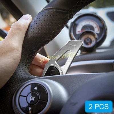 Steering Wheel Shift Paddle Extension Silver For 2007-2014 Smart Fortwo W451 Foto 1 de 4
