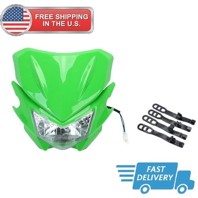 Dirt Bike Mask Headlight Headlamp For Honda CRF250F CRF450R/X CRF250R 300EX - Image 1 of 4