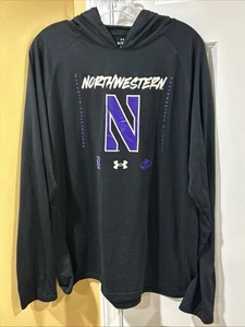 Northwestern University NCAA Basketball Under Armour hooded t-shirt pullover XL - Picture 1 of 11