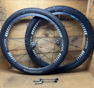 26” Shimano XTR Wheel Set Disc Brake WH-M965 9x100 10x135 mm QR Wheelset - Image 1 of 4