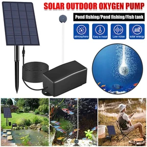 Gartenteich Wasser Luftpumpe Solarbetrieben Sauerstoffpumpe für Außenpool Aquarium - Bild 1 von 17