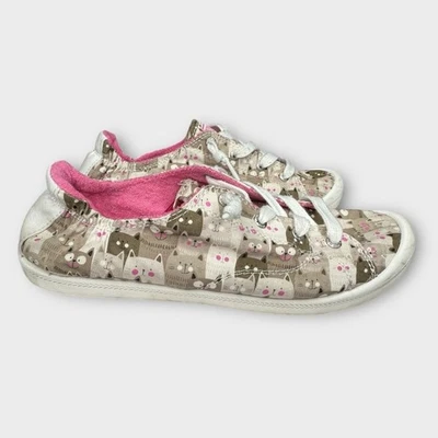 Bobs Skechers Beach Bingo Kitty Cat Concert Lace Up Shoes Sneakers Size 9.5 - Image 1 of 4