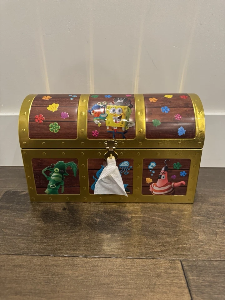 SpongeBob SquarePants 2025 Cinemark Treasure Chest Popcorn Bucket brand new gift - Image 1 of 4