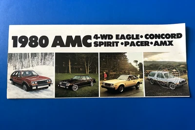 原装 1980 年 AMC 4WD Eagle Concord Spirit Pacer AMX 销售手册文件夹 — 第 1/3 张图片