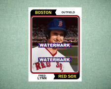 Fred Lynn Boston Red Sox 1974 Style Custom Baseball Art Card