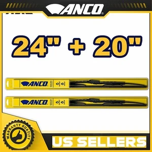 2 x Conventional ANCO Wiper Blade Size 24 & 20 Front Left and Right - Picture 1 of 8