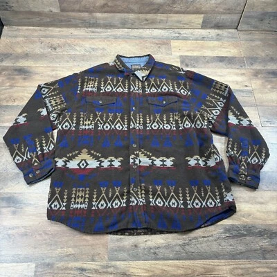 C.E. Schmidt Workwear Sz XXL Aztec Southwestern Wool Blend Flannel Shirt Jacket - Image 1 of 4