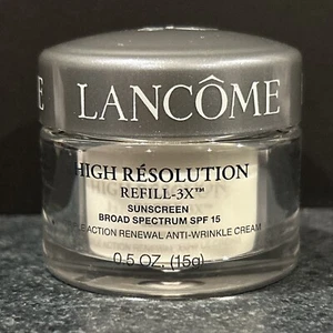 LANCOME High Resolution Refill 3x SUNSCREEN BROAD SPECTRUM SPF 15 Sample 0.5 oz - Picture 1 of 10