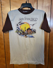 Vintage 1970s San Francisco Fishermans' Wharf Shirt MEDIUM Short Sleeve USA E1