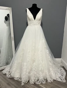 Suki Bridal Size 10/12 Grecian Style Ivory Wedding Dress - Picture 1 of 12