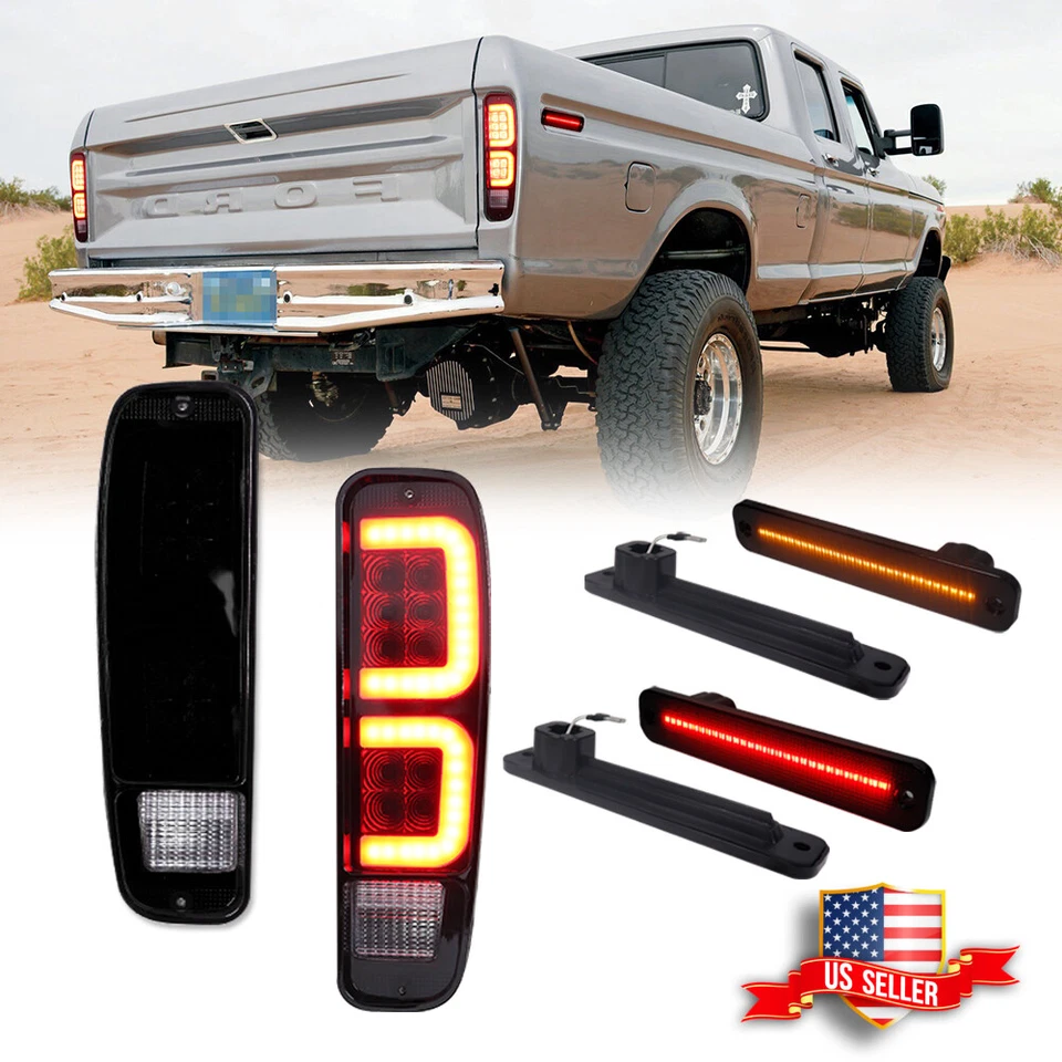 6PCS Smoke LED Tail Light & Side Marker Lamp For Ford F150 F250 E150 Truck 73-79 - Image 1 of 4