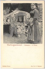 CARTOLINA d'Epoca - ENNA - Castrogiovanni: COSTUME - IL FORNO