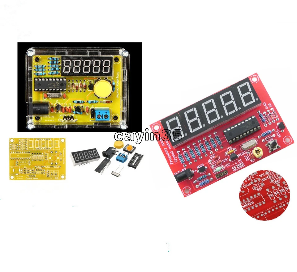 1Hz-50MHz Crystal Oscillator Tester Frequency Counter DIY Kits Meter with Case