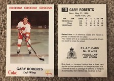 1986-87 MONCTON GOLDEN FLAMES GARY ROBERTS Pre Rookie Card #10