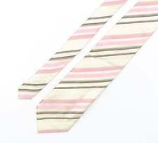River Island Mens Multicoloured Striped Silk Pointed Tie One Size