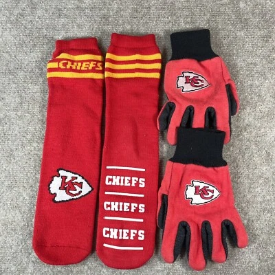 Calcetines deportivos vintage Chiefs para mujer suelas de agarre y guantes de algodón para patio de trabajo Foto 1 de 4
