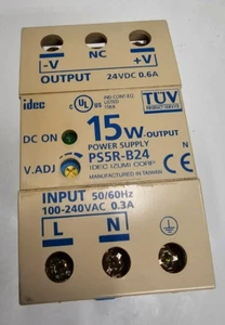 IDEC Corporation PS5R-VB24 Power Supply, AC-DC, 24 DC, .625A, 100-240 AC - Picture 1 of 3