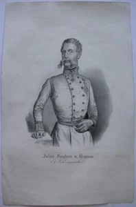 Julius von Haynau maestro de campo austriaco original Litografía Jos Kriehuber 1850 - Imagen 1 de 4
