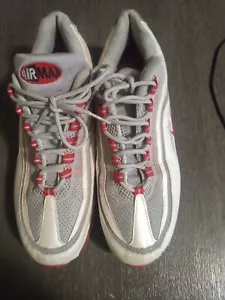 NIKE AIR MAX 24/7 MEN SIZE 11 METALLIC / SILVER / RED 397252-008 2010 RARE - Picture 1 of 9