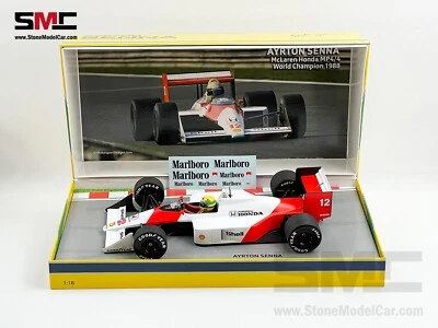 Mclaren F1 MP4/4 Ayrton Senna Japan 1988 World Champion 1:18 MINICHAMPS Gift Box - Image 1 of 4