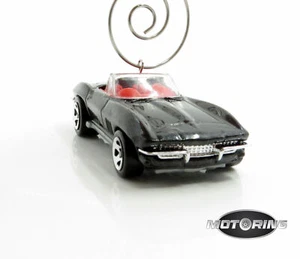 1965 '65 Chevy Corvette schwarz Cabrio Auto Weihnachtsbaum Ornament Druckguss - Bild 1 von 5