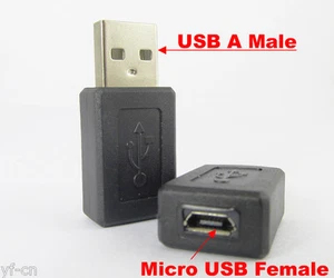 Conector adaptador USB enchufe macho a USB 2.0 A 1 pieza micro 5 pines USB - Imagen 1 de 6