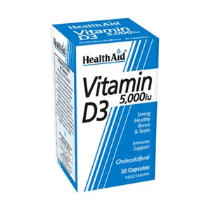 HealthAid vitamina D3 5000iu - paquete de 30 Vegicaps-3 - Imagen 1 de 2