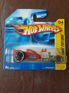 HOT WHEELS 004/172 - 2008 First Editions 4/40 - Ratbomb in Red - Carded - Picture 1 of 2