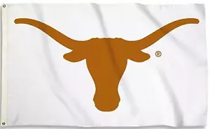 Texas FLAG 3X5 Longhorns Football New Fast USA Shipping Long Horn White - Picture 1 of 9