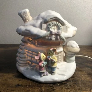 Vintage Enesco Light Up Mouse Toy Shop Christmas Mushroom ￼ - Picture 1 of 15