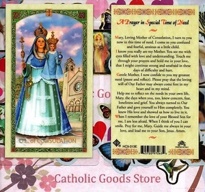 Our Lady of Consolation- Prayer in Special Time of Need - Laminated Holy Card - Picture 1 of 3