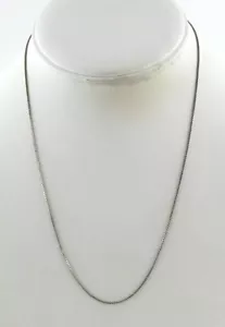 Collana catena scatola argento sterling S Italy 925 18 pollici spessore 1,7g 0,89mm - Foto 1 di 9