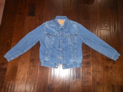 Vtg 60's 70's OLD LOGO LEVI'S RED TAB 2-Pockets Trucker Jacket Size L MADE USA - Image 1 of 4