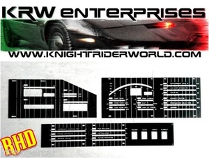 82 PONTIAC FIREBIRD KNIGHT RIDER KITT 2TV DASH ELECTRONICS PLASTIC OVERLAYS RHD - Picture 1 of 12