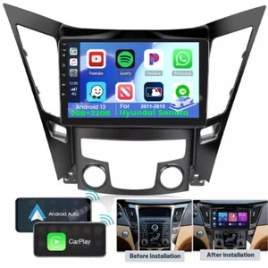 For Hyundai Sonata 2011-2015 Android 13 Apple CarPlay Car Stereo Radio GPS NAVI - Picture 1 of 21