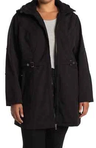 Gallery Women's Hooded Soft Shell Jacket Plus 1X Black - Picture 1 of 3