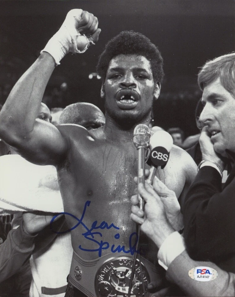 Leon Spinks Boxing Champion Signed 8x10 Photo PSA COA Muhammad Ali Q - Image 1 of 1