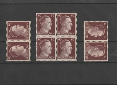 🇩🇪 GERMANY DEUTSCHE REICH 1941 Adolf Hitler 60 Blocks 2+4+2 MNH - Image 1 of 4