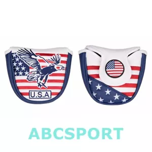 1pc Bandera de EE.UU. y Eagle Embroidery Magnet Golf Mallet Putter Club Head Cover - Imagen 1 de 5